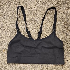 Playtex Black Seamless Nursing Sports Bra Size M (Runs Small)